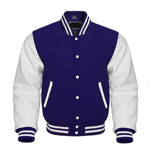 Blouson Bomber Vintage Personnalisable en Toile Brodé pour Homme, Col Montant, Logo Avant, Hiver, Lettres, Respirant, Séchage Rapide, Style Letterman - Product Image 3