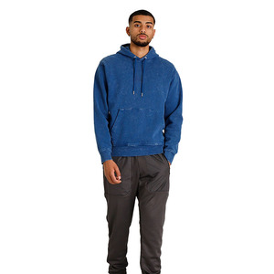 Sudaderas con capucha extragrandes con lavado ácido al por mayor del mejor proveedor para hombre Color sólido Diseño liso Ropa de calle de invierno en relieve hecha a medida - Product Image 3