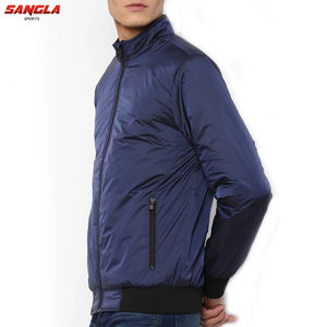 Best Quality Solid Color Bomber Jacket <b>Top</b> Selling 100% Polyester High Street Slim Fit Bomber Jackets for Mens - Product Image 3