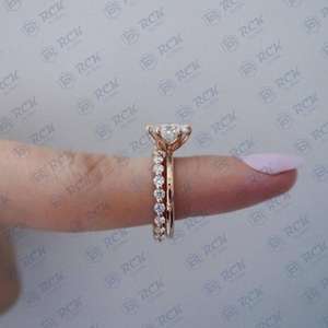 ชุดเครื่องประดับเจ้าสาว1.60วงแหวนเพชรโมอิส925เงินแท้สำหรับผู้หญิงของขวัญครบรอบ - Product Image 2