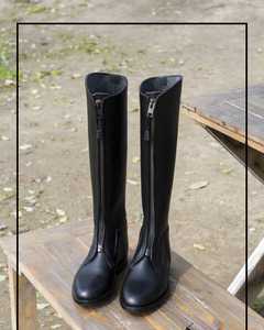 Hochwertige <span class=keywords><strong>3</strong></span>-lagige Polos tiefel aus Rindsleder mit Reiß verschluss vorne und Schnallen klappe Enge Herren-Hufeisen - Product Image 2