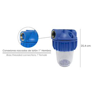 Contenitore per Cartuccia Filtro Acqua da 5 Pollici, Connessione da 1 Pollice, Uso Domestico - Product Image 2