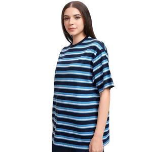Wholesale Casual <b>Womens</b> T-<b>Shirt</b> Polyester Cotton Oversized Striped Tee <b>Shirt</b> <b>For</b> Ladies Breathable Streetwear <b>for</b> Summer Outfits - Product Image 6