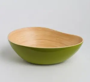 Hot Deal Kitchenware Decorative Sturdy Basic Style Natural Bamboo Bowls | High Quality Products Made in Vietnam