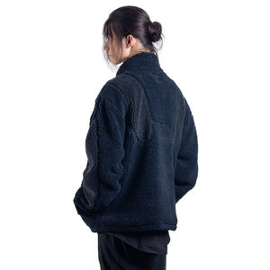 Veste d'hiver en polaire à fermeture éclair intégrale Sherpa personnalisée pour hommes et femmes vêtements d'extérieur à fermeture éclair patchwork avec col montant de haute qualité - Product Image 3