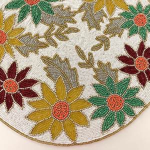 Manteles individuales con cuentas redondas a un precio económico, decoración de mesa festiva artesanal Floral hecha a mano para el comedor del hogar y las fiestas de boda - Product Image 5