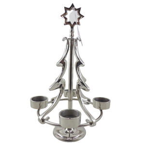 Bougeoir de l'avent en métal décoratif pour la maison support de bougie en étain pour décor de fête et de mariage fait à la main en vrac - Product Image 3