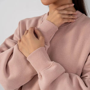 เสื้อสเวตเชิ้ตคอกลมผู้หญิง ราคาส่ง เนื้อผ้านุ่ม สัมผัสนุ่มสบาย ผสมผ้าฝ้าย อุ่น ระบายอากาศได้ดี และสวมใส่สบาย - Product Image 5