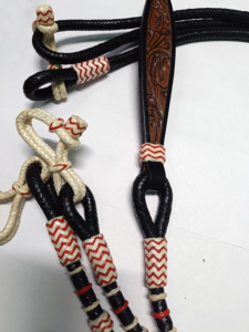Riendas Romal de Cuero Crudo Trenzado a Mano de Primera Calidad, Cuerda de Amarre para Caballos Estilo Western, Riendas Romal de Cuero Duraderas Hechas a Mano, Equipo de Entrenamiento Ecuestre - Product Image 3