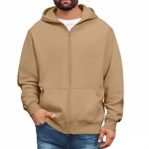 Otoño Invierno personalizado 100% sudaderas con capucha de algodón para hombres mujeres personalizado impreso manga larga cremallera Streetwear Casual deportes - Product Image 1