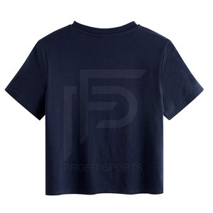 OEM vente en gros à bas prix femmes crop top t-shirts sur mesure respirant femmes tenue décontracté crop top t-shirts - Product Image 2