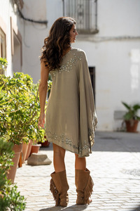 Bohemian High Quality Women Clothing Embroidered Sexy Casual Vintage Maxican Embroidered <b>Beach</b> Wear Bikini Cover <b>Tunic</b> Sundress - Product Image 3