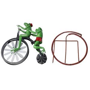 Artes decorativas sólidas ciclismo ranas figura decorativa jardín césped granja escultura ranas molino de viento objeto y acento Hotsale - Product Image 1