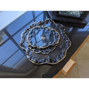 Ensemble de 2 sous-verre à thé en forme de fleur Tapis de table et sous-verre en acrylique transparent de grande qualité - Product Image 2