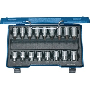 Jeu de clés à douille GEDORE 17 pièces ITX 19 TX-017 1/2? T20 à T60/E10 à E24 - Product Image 1