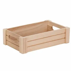 Tùy chỉnh gỗ Craft Crate Caddy mộc mạc gỗ làm tổ trang trại lưu trữ bằng gỗ container hộp cho các mặt hàng nhỏ Máy tính để bàn lưu trữ