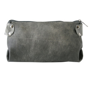 Sac de toilette en cuir véritable pliable de haute qualité pour homme, poignée souple, grande fermeture éclair, étui tendance, petite taille - Product Image 6