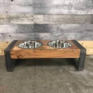 Ensemble de 2 bols à nourriture pour chien en métal de qualité supérieure, forme ronde, décoration de jardin, bol unique pour l'eau et la nourriture pour chien, pour les fournitures - Product Image 4