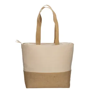 Borsa Shopper Personalizzata Promozionale in Cotone e Juta con Fondo Rinforzato - Product Image 3