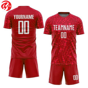 Conception personnalisée Impression par sublimation Uniforme de football Adultes Découpe automatisée Chemises et hauts Vêtements de football Maillot de football - Product Image 1