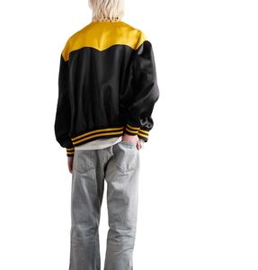 Chaqueta Bomber de satén de alta calidad 2025 personalizada para Hombres estilo universitario Lettermen High Street impermeable y resistente al viento invierno - Product Image 5