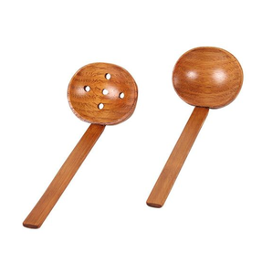 Estilo de madera Sopa Fideos Cuchara de mango largo grande Olla antiadherente Cuchara Cocina Cuchara de madera con producto de venta - Product Image 6