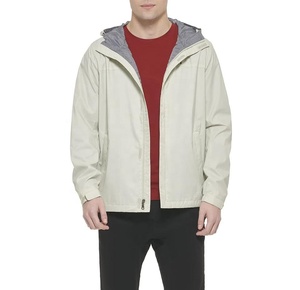 Chaqueta Cortavientos Retro Ligera para Hombre con Logotipo Personalizado, Cierre de Cremallera, Impermeable, Colores Contrastantes - Product Image 1