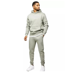 Conjunto de chándal deportivo de algodón y lana para correr, conjunto de chándal de invierno informal, unisex - Product Image 4