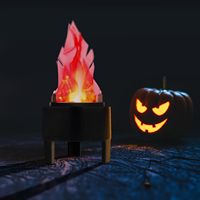 Lampe à feu virtuelle fausse flamme effet éclairage Ktv Bar Disco Party scène accessoires ruban de soie flamme torche lumières