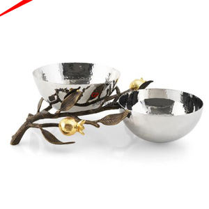 2025 plus beau bol de service en métal noir avec bol de service à base de fleurs décoratives pour pièce maîtresse de mariage - Product Image 3