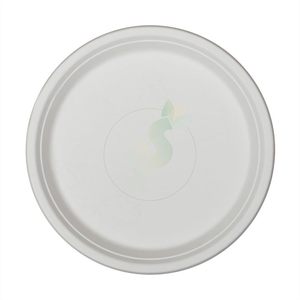 New Biodegradable 6 Inch Snack Dessert <b>Plates</b> Eco Natural Eco-Friendly Asian Zen Design Back School Daily Use Bagasse <b>Plates</b> - Product Image 5