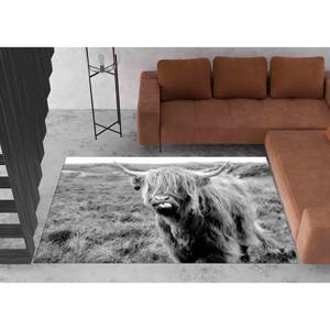 Alfombra de Vaca Highland: Alfombra Decorativa con Diseño de Animal Impreso en 3D, Alfombra de Chenilla - Product Image 3
