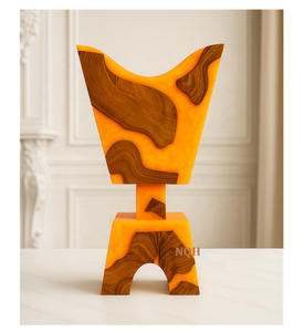 Brûleur à Bakhoor en bois de pin artisanal de luxe 2026 avec résine époxy |   Encens arabe de qualité supérieure Mubkhar Cadeau pour la maison Design personnalisable - Product Image 1