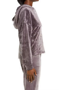 OEM Factory's New Fashion Heavy Weight 100% Cotton Velour Hoodie para hombres y niños Bordado Invierno Oversized Velvet Hoodies - Product Image 3