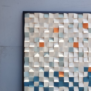 Tùy Chỉnh Hiện Đại Sang Trọng 3D Khảm Gỗ Tường Nghệ Thuật Handmade Trừu Tượng Màu Đỏ Lá Cây Chủ Đề Địa Trung Hải Nghệ Thuật Deco Màu Xanh Lá Cây Sinh Nhật - Product Image 5