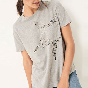 Camiseta Unisex de Algodón de Alta Calidad, Estilo Urbano, Transpirable, Ecológica, con Logotipo Personalizado, Corte Holgado para Mujer, Verano - Product Image 3