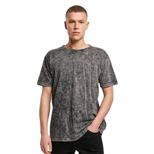 T-shirts pour hommes en jersey 100% coton lourd, col rond, avec logo personnalisé, effet délavé, fabriqués au Pakistan, coupe oversize, prix bas. - Product Image 5