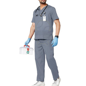 Nueva colección Uniforme de Enfermería Médica Trajes de manga corta Conjunto de Top y pantalones para venta en línea Uniformes de hospital - Product Image 3