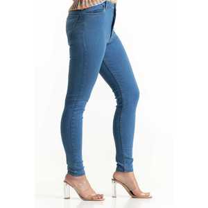 กางเกงยีนส์เดนิมสีน้ำเงินปานกลาง 224-221-009 แฟชั่นทันสมัย ซักได้ สไตล์เรียบง่าย - Product Image 3