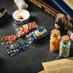 Bouteille à souhaits Guérison naturelle Sept chakras Cristal Gravier Pierres à bascule Lucky Drifting Bottle Home Decoration Gift - Product Image 3