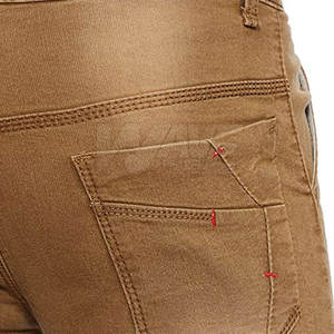 กางเกงยีนส์ขายาวผ้าแคนวาสแบบลำลองกางเกงเอวสูงผ้าคอตตอน100% ทรงตรงน้ำหนักเบา - Product Image 6