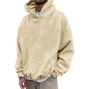 Sweat-shirt pour homme en coton mélangé, logo personnalisé, poids lourd, prix de gros, streetwear surdimensionné - Product Image 1