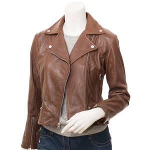 Women's Premium Quality Fashionable Leather Jackets New Arrival Genuine Leather Light <b>Weight</b> Windproof Satin Autumn/Winter - Product Image 1