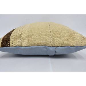 Woven Kantha Patchwork Wool Pillow 14x14 Inch Beige <b>Cushion</b> Floral Vintage Print Portable <b>Christmas</b> Decorative <b>Cushion</b> - Product Image 5