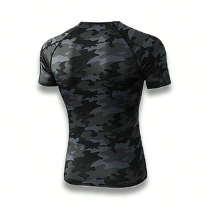Polyester t-shirts jogger sublimé compression t-shirt conception personnalisée blanc uni unisexe respirant hommes gym sport chemise pour hommes - Product Image 4
