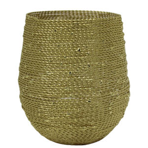 Portavelas de té de alambre de hierro decorativo para el hogar, candelabros y votivos de diseño moderno de Color bronce para decoración de bodas - Product Image 2