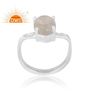 Anillo de piedras preciosas de rutilo dorado Natural de Plata de Ley 925 más vendido, joyería personalizada para mujer, regalo para ella - Product Image 1