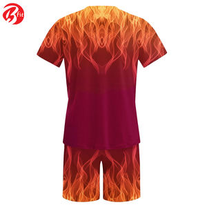 Conjunto de pantalones cortos de verano con estampado de logotipo personalizado para hombre, tela de algodón y poliéster de estilo callejero de talla grande para otoño - Product Image 2