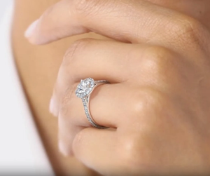 10K amarillo Rosa Blanco oro brillante corte laboratorio cultivado diamante boda y anillos de compromiso - Product Image 5