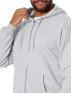 Sweats à capuche zippés en coton biologique unisexe personnalisé imperméable StreetwearSweat à capuche zippé complet Sweat à capuche en polaire pour hommes avec fermeture éclair - Product Image 3